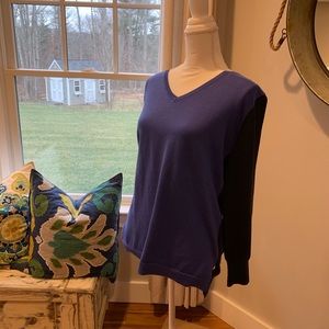 A Ruby Navy and Blue Color Block Sweater
